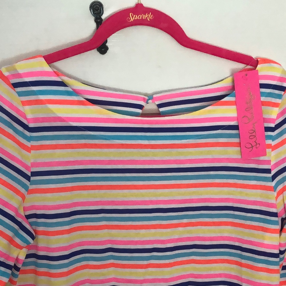 NWT Lilly Pulitzer Waverly  3/4 sleeve striped shirt!